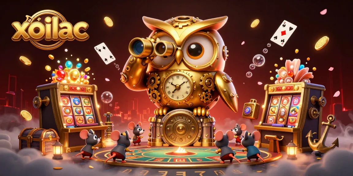 Play live casino action and win with xoilac's immersive 3D golden owl scene.