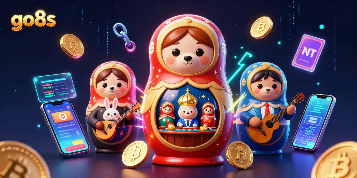 Engage with go8s as a 3D illustration shows playful bears and crypto elements in an electrifying casino scene.
