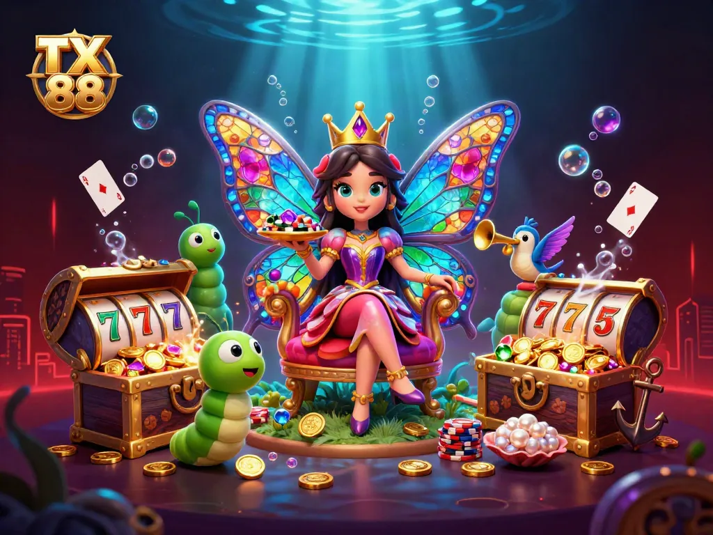 Experience thrilling excitement at TX 88 with vibrant casino games and captivating characters.
