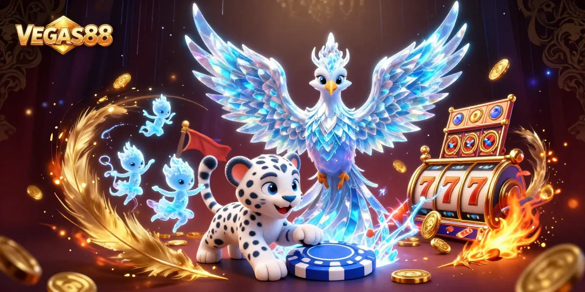 Experience VEGAS88 with vibrant slot gameplay featuring a magical scene of characters and casino elements.