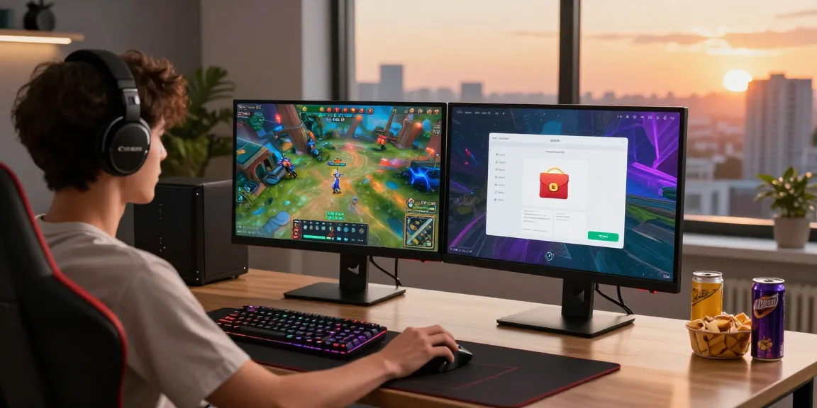 Engaging scene of Nạp Tiền F168 with a player using high-tech gaming setup for smooth transactions