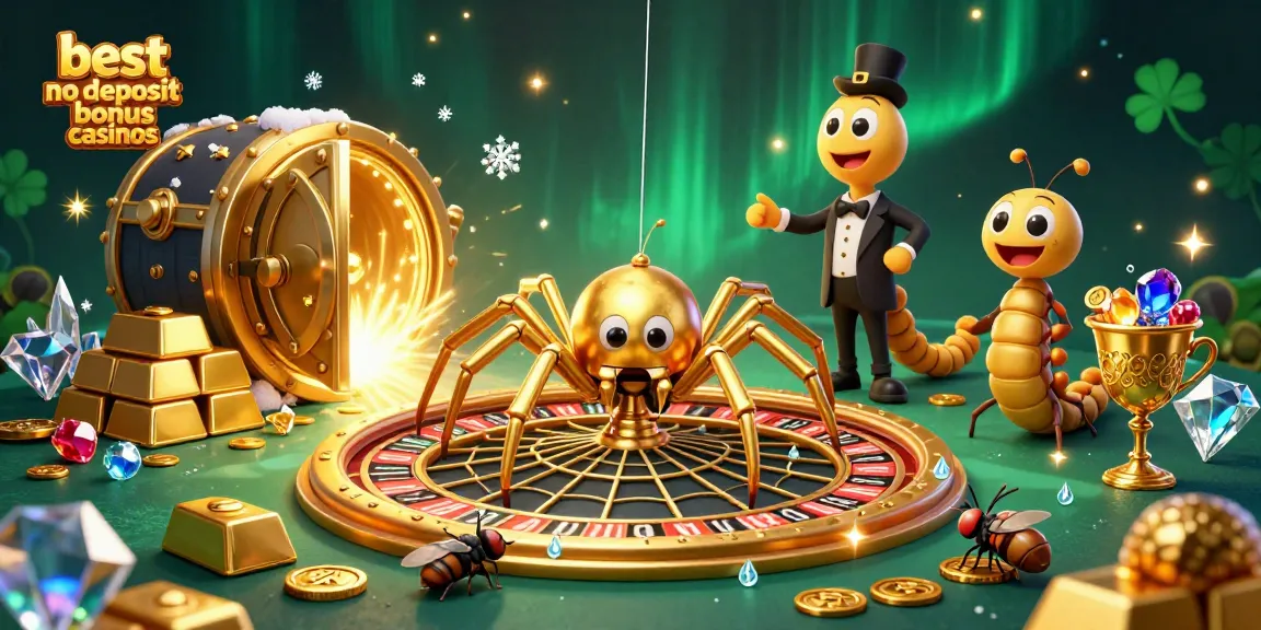 Experience winning luck at the best no deposit bonus casinos with vibrant casino characters.