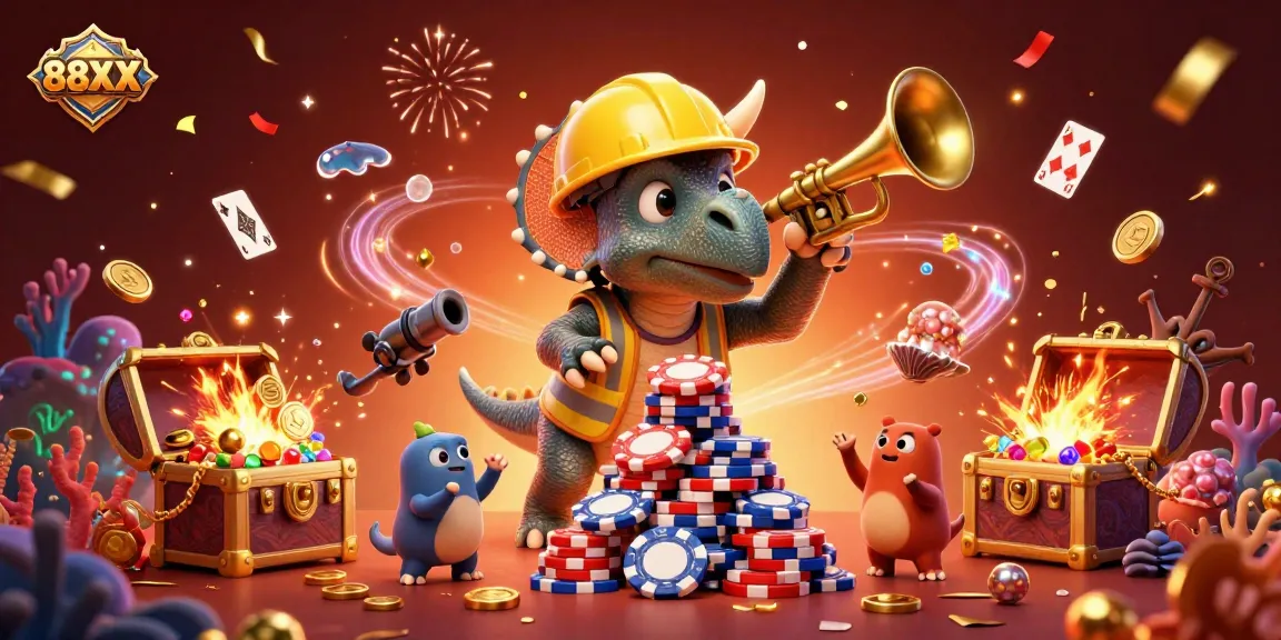 Engage in thrilling gameplay at 88XX with vibrant visuals of a lively casino scene.