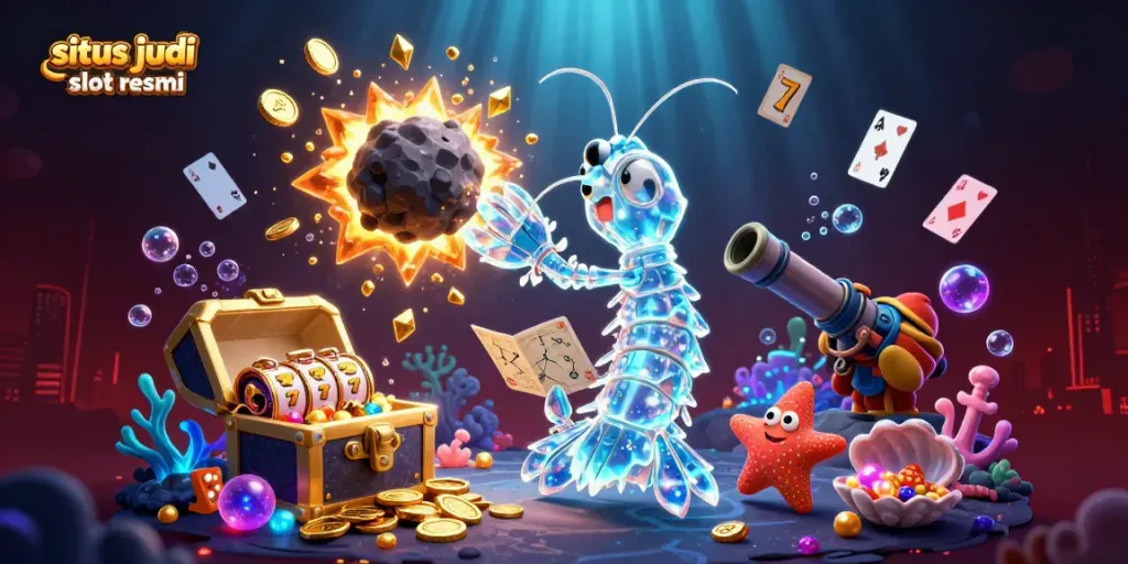 Engage with situs judi slot resmi in a vibrant, dynamic casino-themed underwater world.