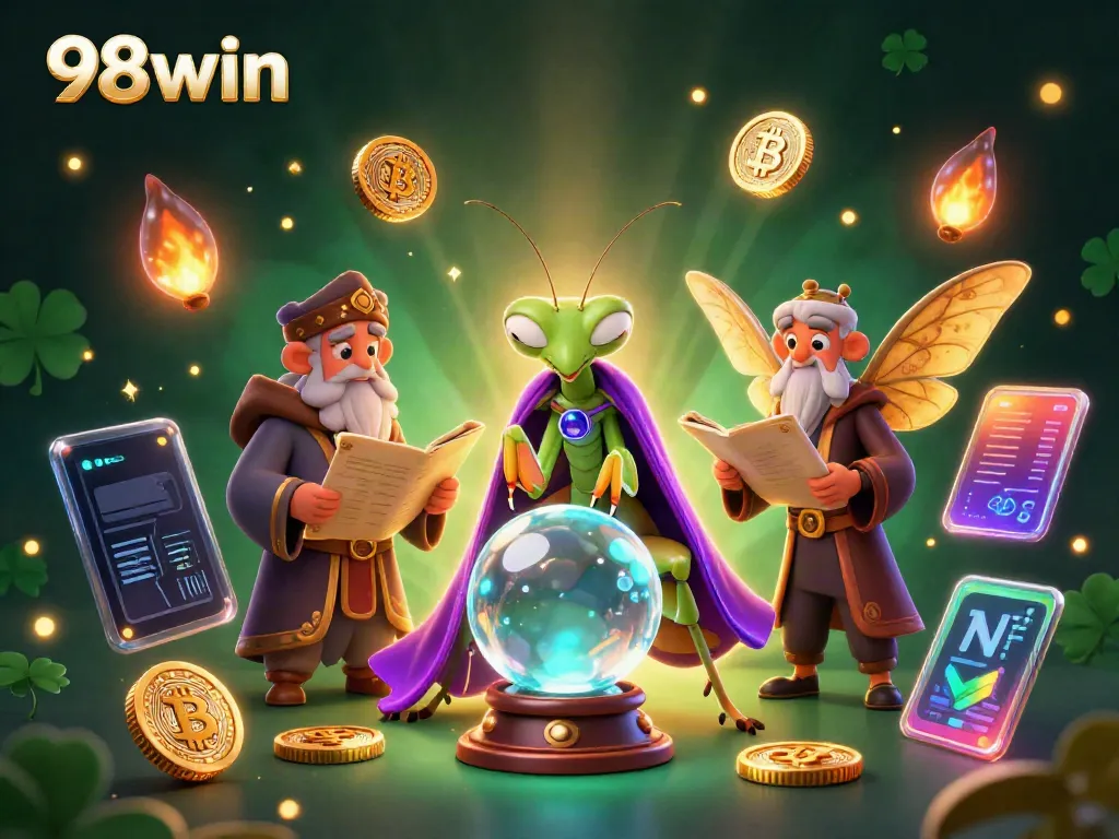 Experience thrilling gaming at 98win com with vibrant 3D characters and crypto elements.