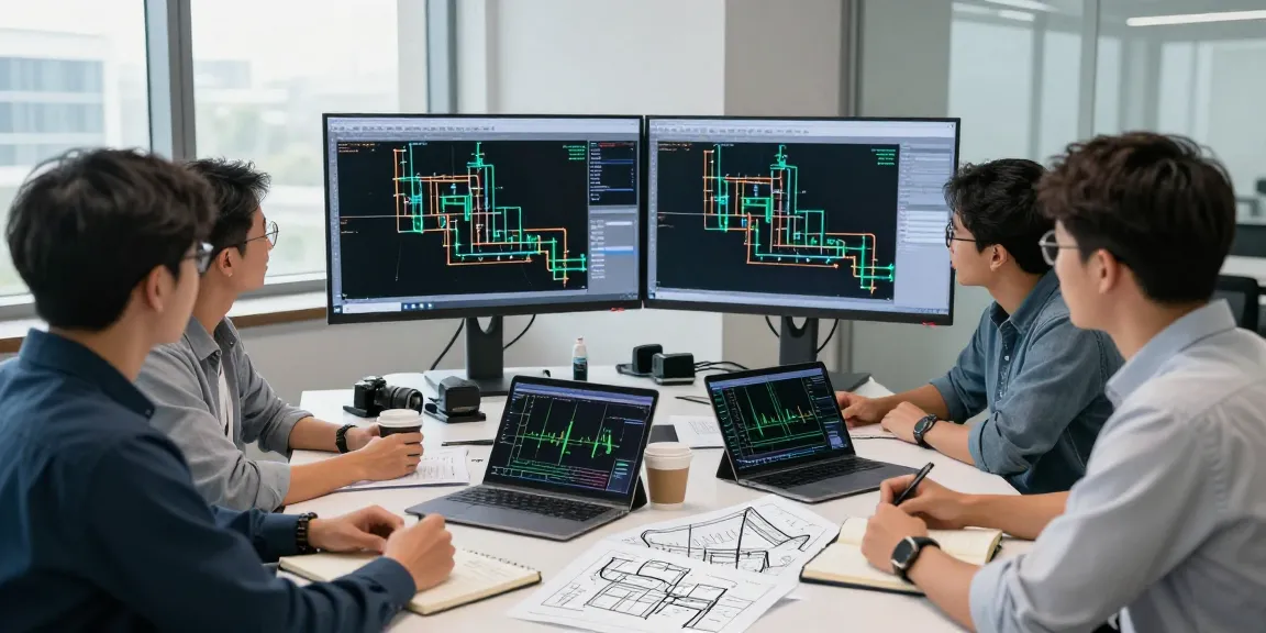 Piping Stress Analysis Canada - Engineers collaborating on advanced piping design and stress analysis in a modern consultancy setting.