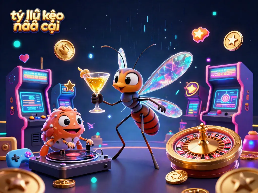 Experience tỷ lệ kèo nhà cái in a vibrant 3D casino scene showcasing unique characters and dynamic gaming elements.
