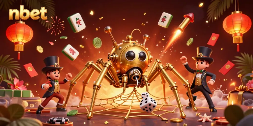 Experience the strategic thrill of nbet with vibrant 3D casino elements and engaging characters.