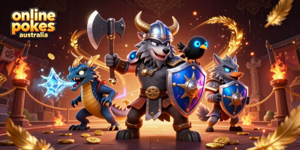 Engage with online pokies in Australia featuring immersive, vibrant 3D characters and dynamic casino elements.