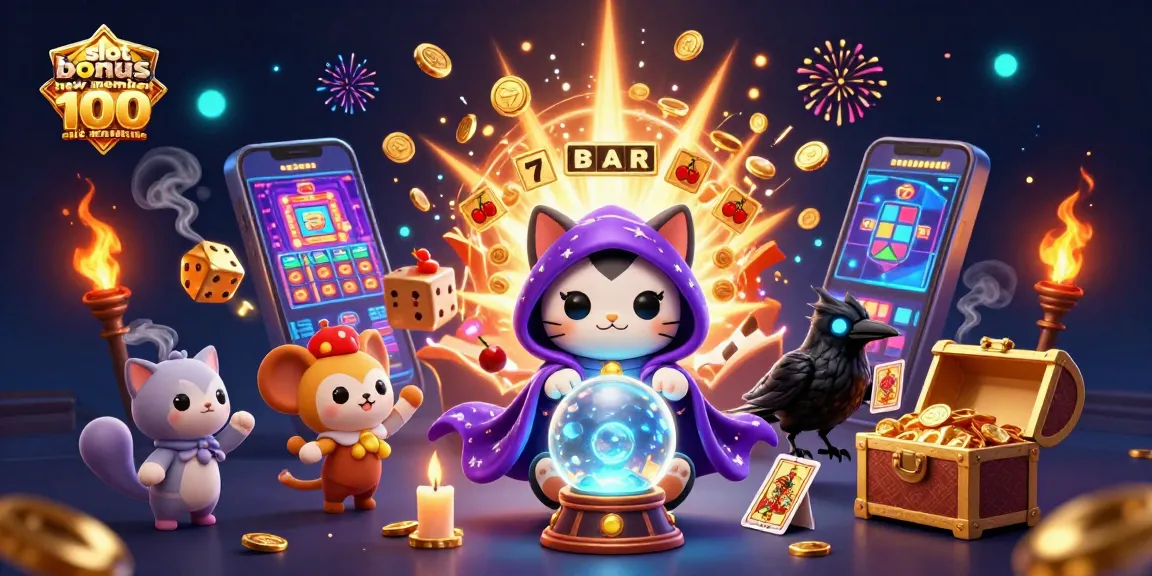 Experience thrilling slot bonus new member 100 di awal with captivating casino imagery and enchanting characters!