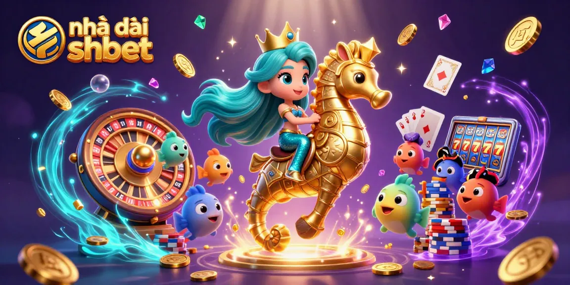 Experience the excitement of Nhà cái shbet with vibrant 3D characters, casino elements, and colorful visuals.