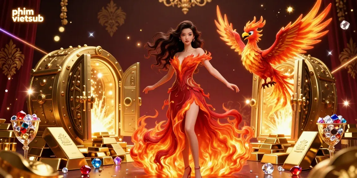 Engage with the thrilling world of phim vietsub amidst sparkling treasures and vibrant characters in a casino-inspired scene.