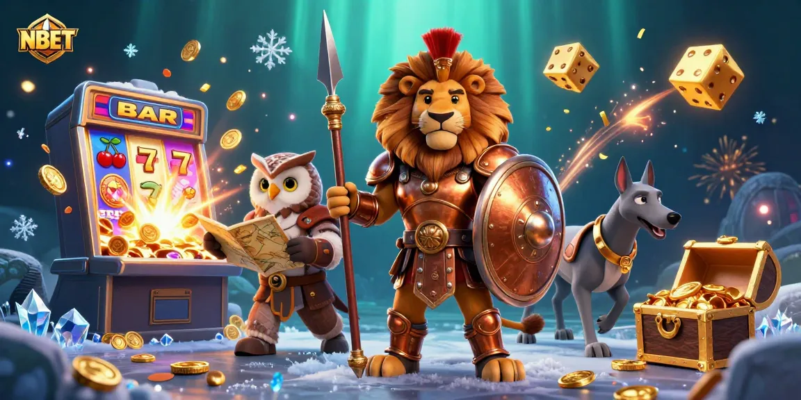 Experience excitement with NBET as the Spartan lion, owl, and greyhound celebrate a casino jackpot.