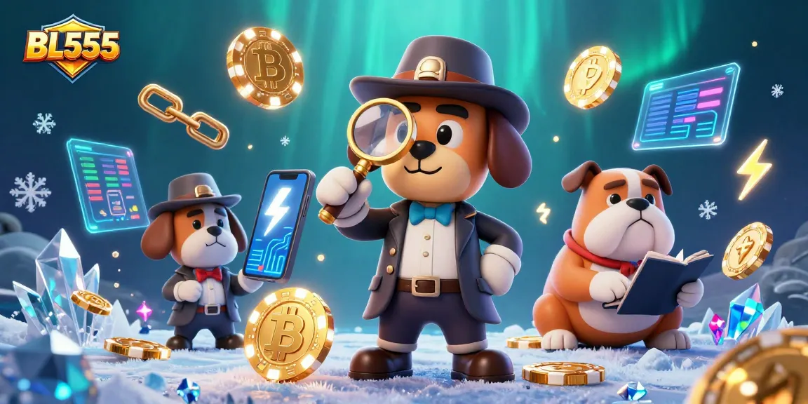 Engage in thrilling gameplay with BL555 as a detective discovers treasures in a vibrant casino scene.