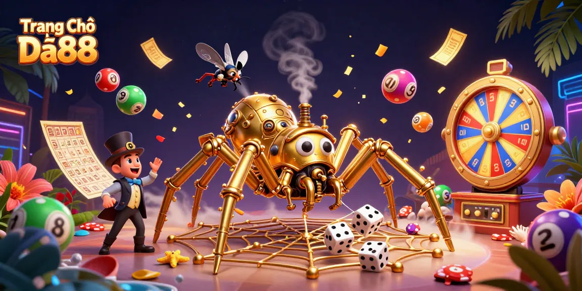 Experience the thrill of Trang Chủ Da88 with an artistically rich 3D casino illustration.