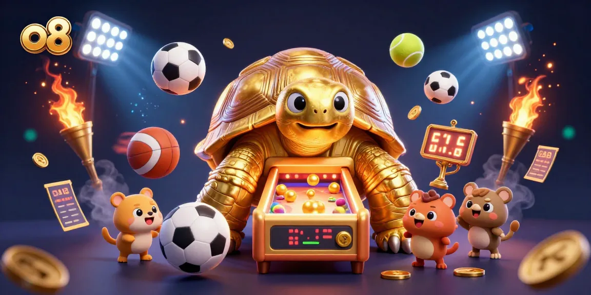 Engage in thrilling sports betting action at o8, where excitement meets a golden tortoise pinball game.