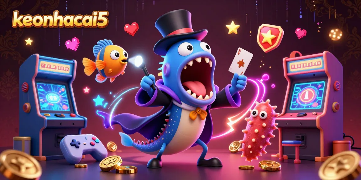 Experience keonhacai5's immersive casino magic with vibrant 3D characters and game elements!