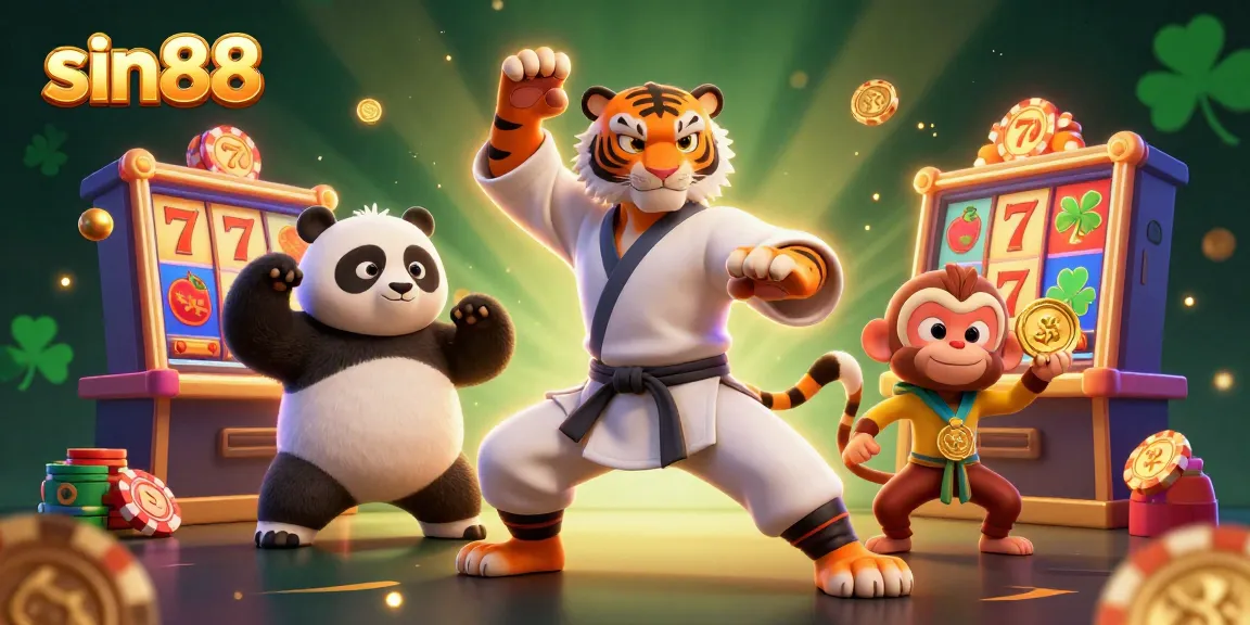 Experience the thrill at sin88 with vibrant slot machines and charming characters creating excitement