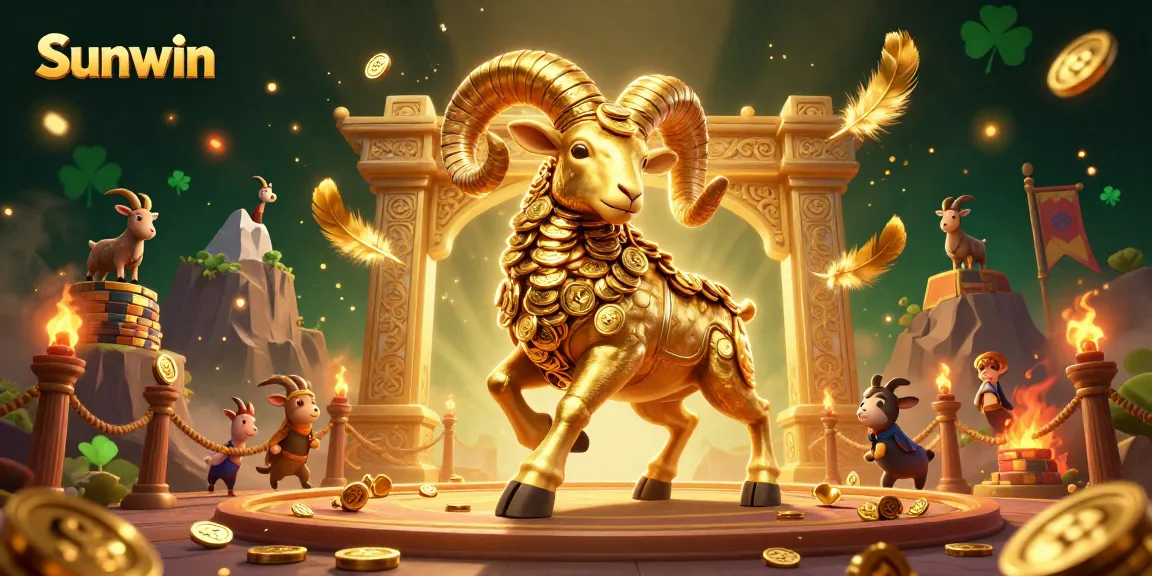 Sunwin elevates your gaming experience with dynamic, golden casino characters amid swirling feathers and flames.