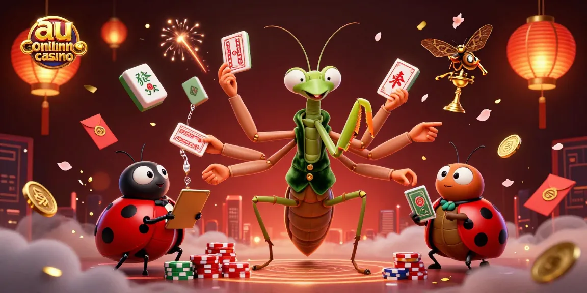 Experience the excitement of the au online casino with vibrant elements and engaging characters in a lively atmosphere.