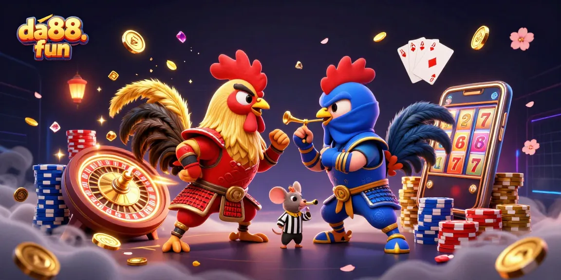 Engage in exciting gameplay with da88. fun featuring dynamic roosters and casino elements.